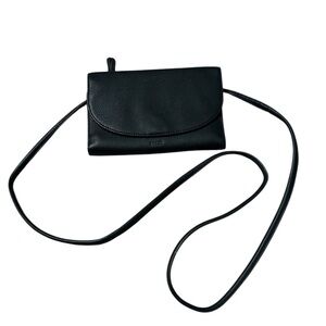 Fossil Sophia Elegant Black Leather Crossbody Wallet New NWT Festival Club Fair